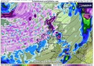 准确日期的天气图变成紫色，685英里宽的巨大雪弹将袭击英国