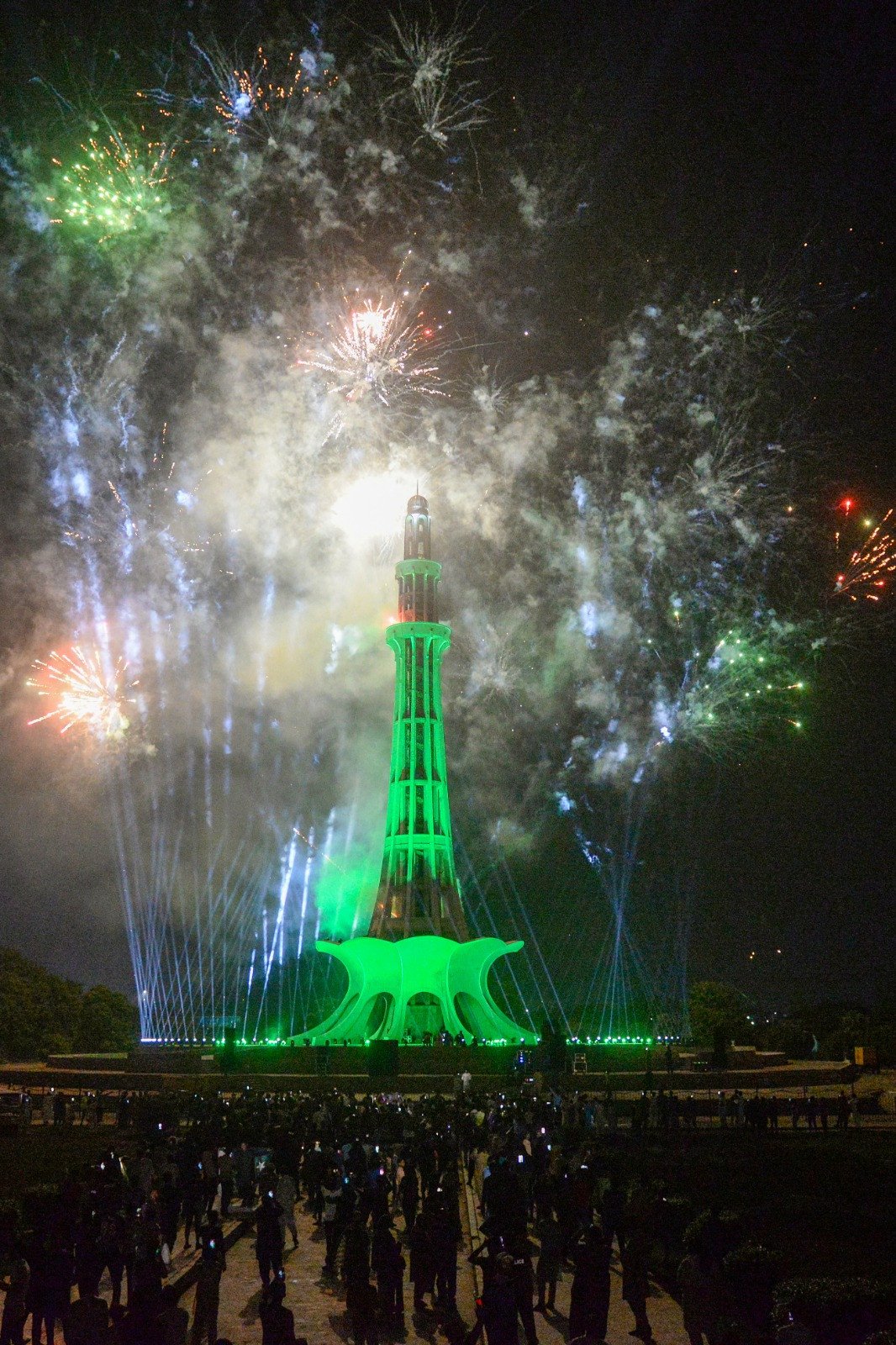 Fireworks display was also earlier held at Lahore's Minar-e-Pakistan to celebrate Pakistan's birthday. - AFP